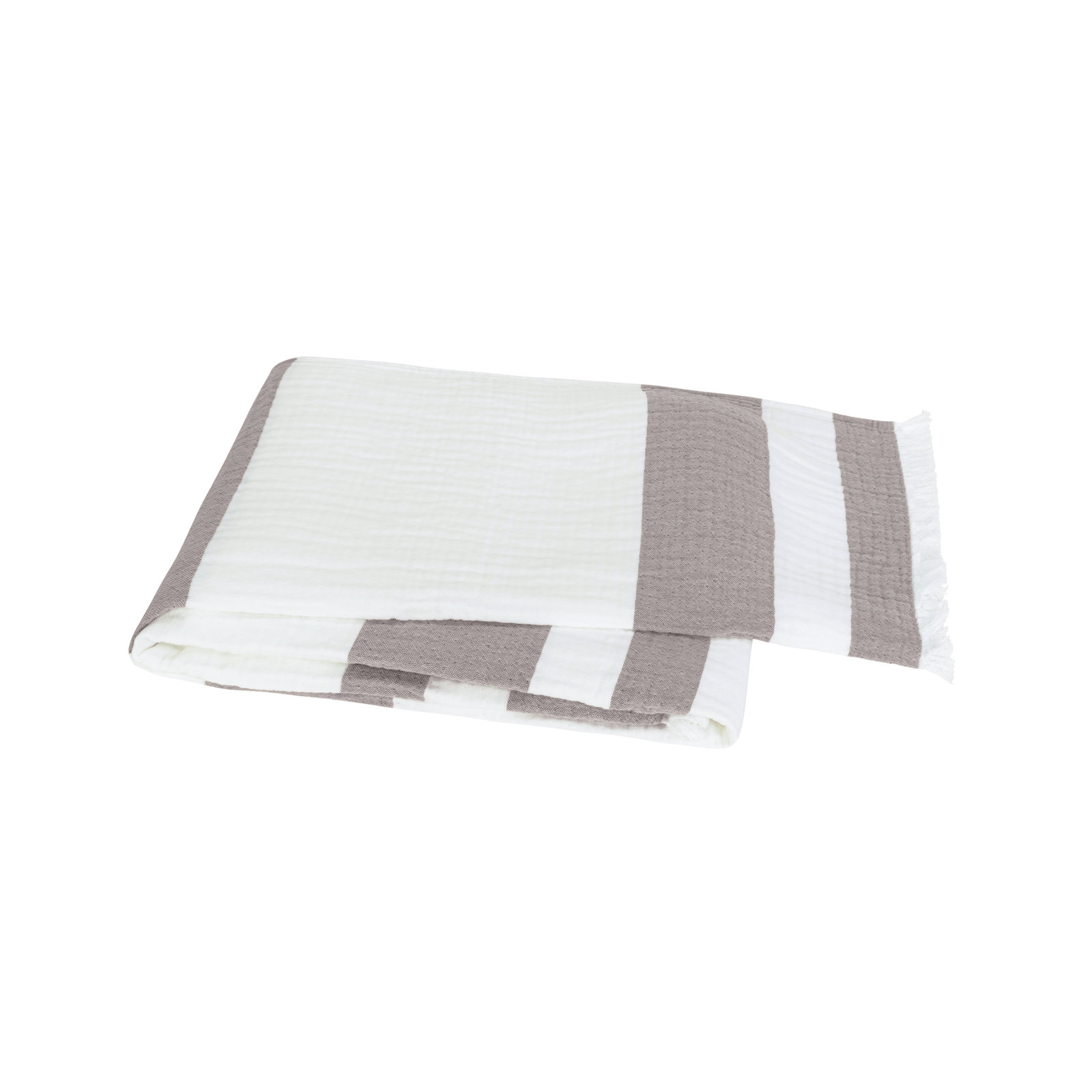 San Marino Cotton Throw Blanket, Taupe