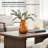 Solara Swirl 9" Ribbed Clear Amber Glass Vase-977890663