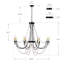8-light Coastal Rustic Beach Chandelier With Wooden Bead Strands