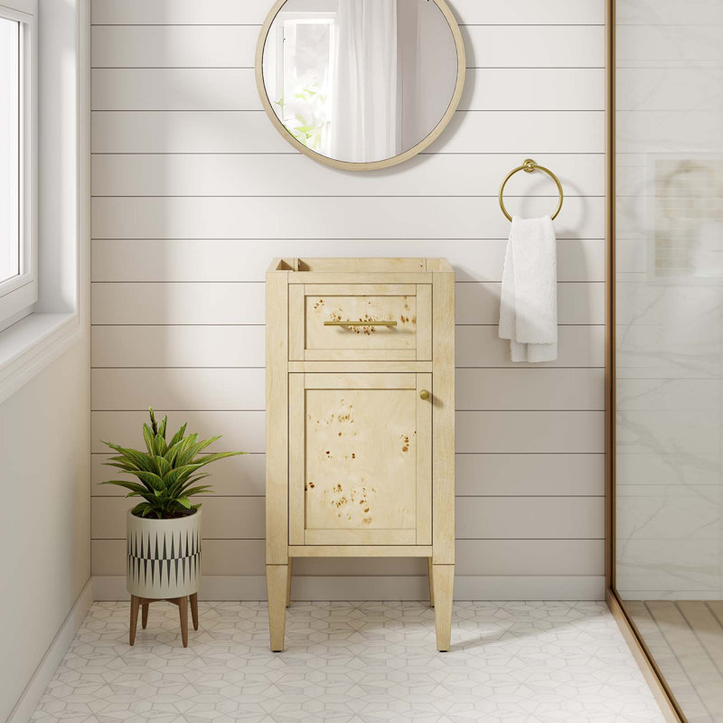 Base de meuble-lavabo simple 17 po Modway Elysian, Bourgogne