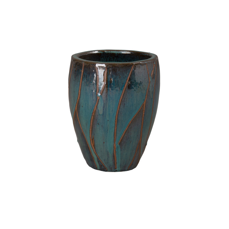 Daigen Handmade Ceramic Pot Planter, 12"H x 10"W x 10"D