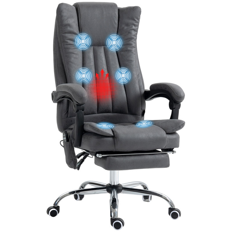 Vinsetto Microfiber Office Chair, Light Gray
