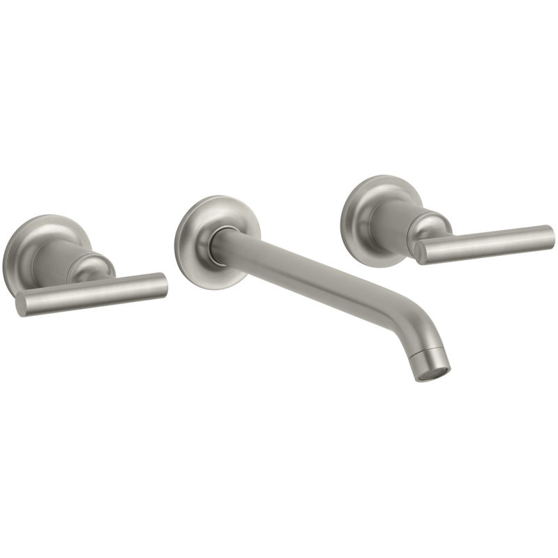 Robinet de salle de bain mural Purist®, Nickel brossé éclatant