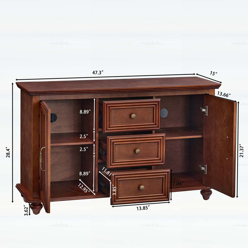 Buffet moderne avec rangement spacieux, Noyer