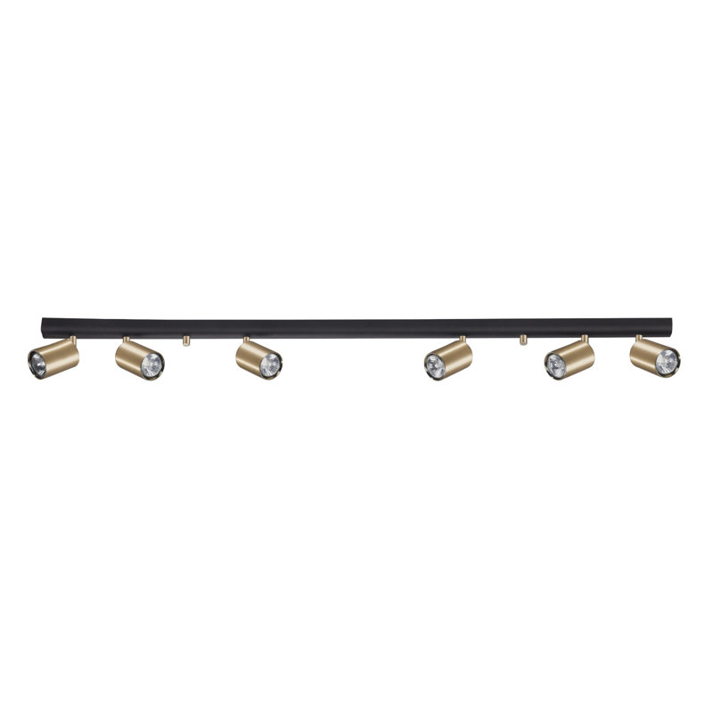 Sanchez Flush Mount, Black/Brass