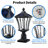 19.6" Solar Post Lights, Dusk To Dawn Outdoor Post Lights Solar Lamp Post Light, Black Pole Lights Outdoor With Pier Mount Base, Waterproof Outdoor Lamp Post For Yard Frontdoor Pathway Garage, 1 Pack-163347910