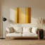 Art mural abstrait en métal jaune