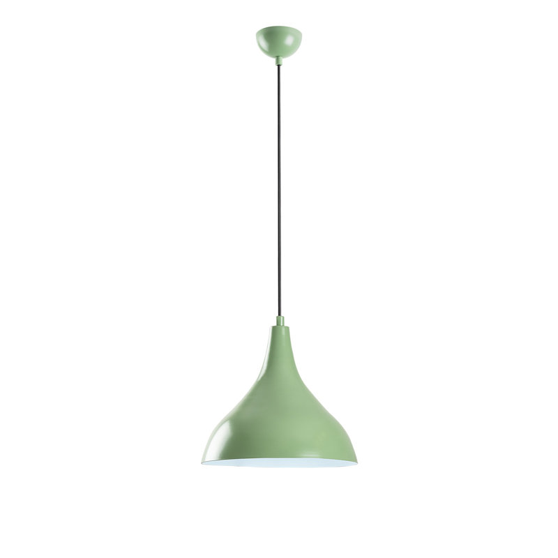 Lustre élégant en métal menthe, hauteur réglable 13,0 - 48,0 pouces | Plaque de base de 8,0 po de diamètre | 1 x douille E27, 40 W maximum (ampoule non incluse) | Luminaire élégant pour les espaces de vie modernes, classé IP20