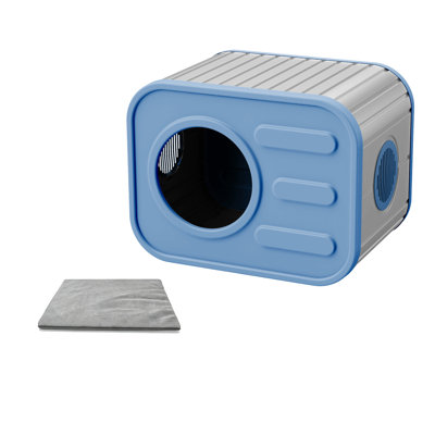Maison pour chat intérieure / extérieure résistante aux intempéries, abri compact robuste pour chats, assemblage sans outil
