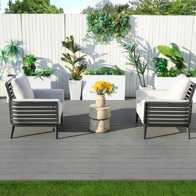 Ensembles de patio 3 pièces avec table de bout Hudson