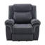 Domana Dark Blue Polished Microfiber Power Nirion Recliner With Lift