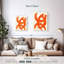 «Burnt Orange Abstract», reproduction sur toile tendue-1501820368