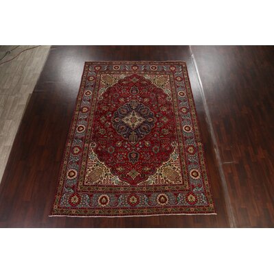 One-of-a-Kind Joven Hand-Knotted 1980s 8'1"" x 11'7"" Wool Area Rug in Red/Blue/Brown -  Isabelline, 99B8893BB3A64806B6A4CC4833FF54DC