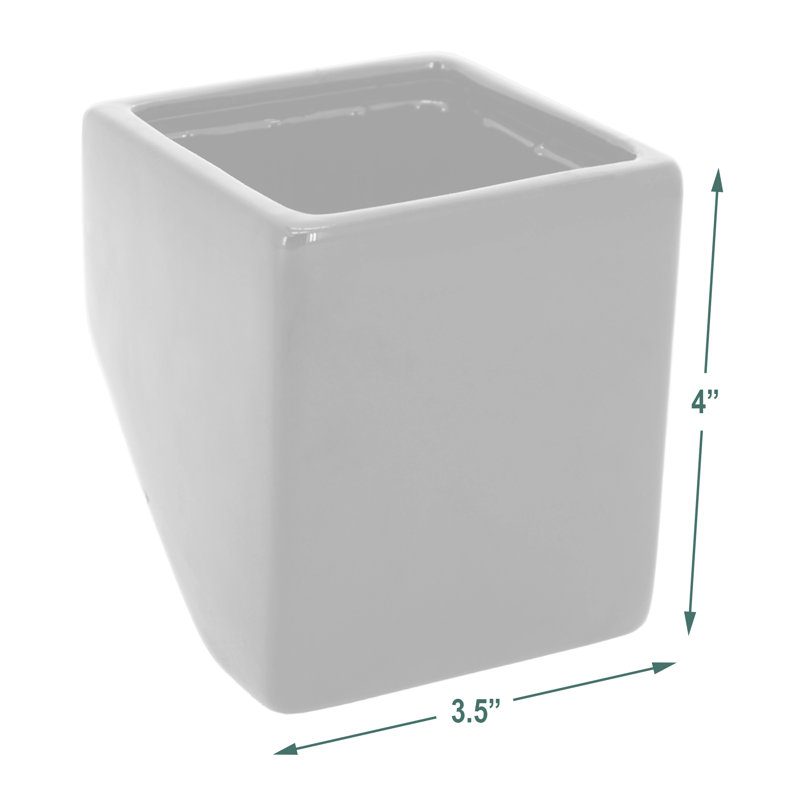 Ensemble de pots à fleurs muraux en céramique 3 pièces Ealy, Gris foncé