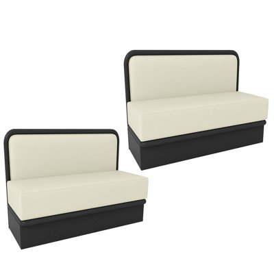 Artificial Leather Upholstered Double Bench Faux Leather Upholstered Bench