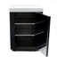 Mont Alpi MA-EXC-BSS Extra Storage Right Cabinet Module with Shelves for MAI805-BSS Outdoor Kitchen Island Grills - Black Stainless Steel + Granite Countertop - adds Storage & Counter Space