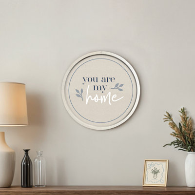 «You Are My Home», art textuel sur panneau de fibres à densité moyenne