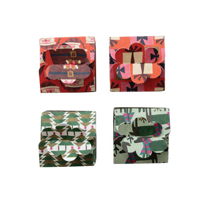 Artisan Printed Paper Interlocking Gift Box