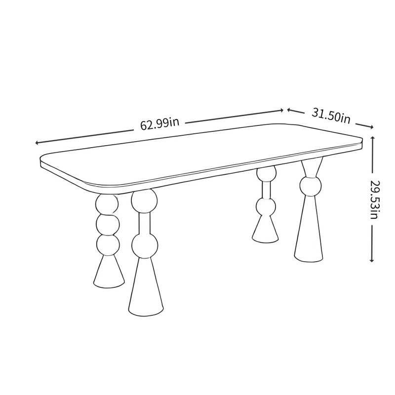 Simple and Retro Designed Dining Table, Brown