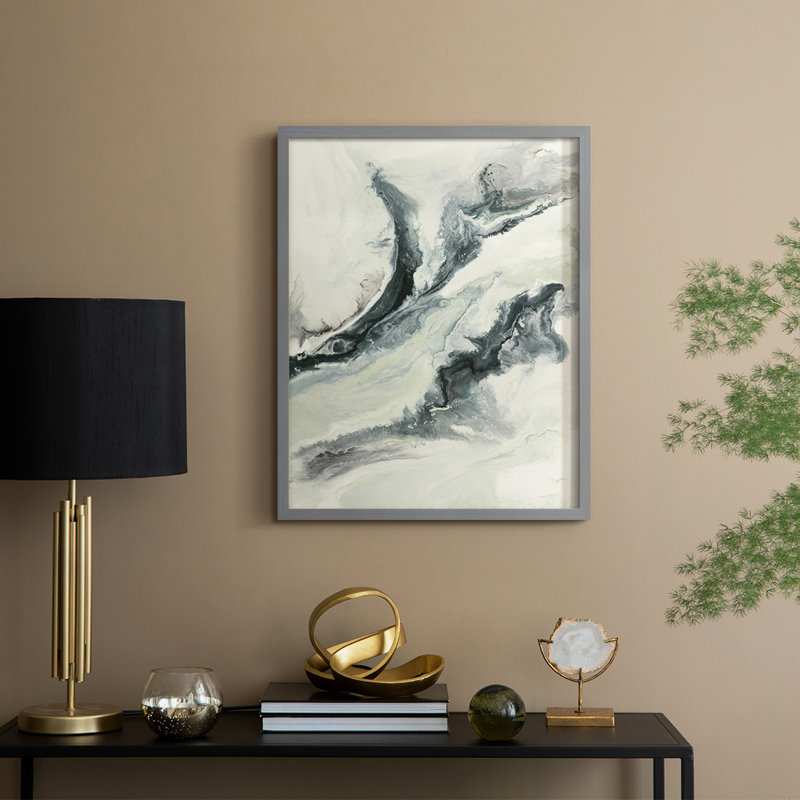 Untitled Framed Print - Solid Wood, Gray, 11" H x 9" W