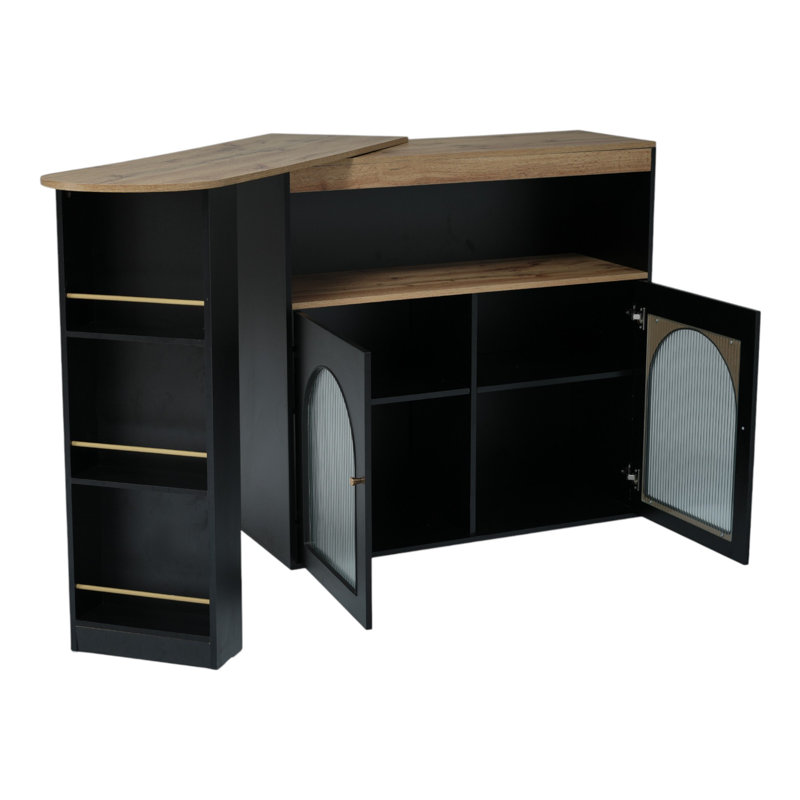 138cm Bar Cabinet, Black