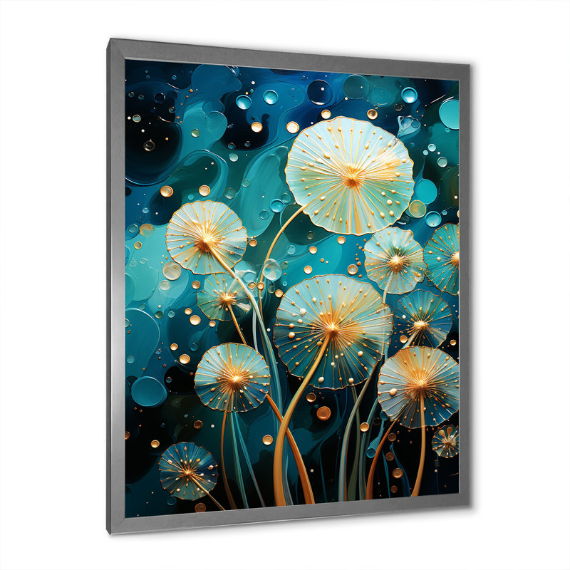 Seacreature Reflections sur toile, Cadre simple argenté, H 40 po x l 30 po x P 1,5 po