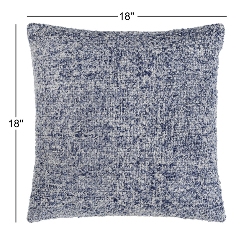 Coussin Tamari, H 18 po x l 18 po, Polyester/ Bourre en polyester, Bleu