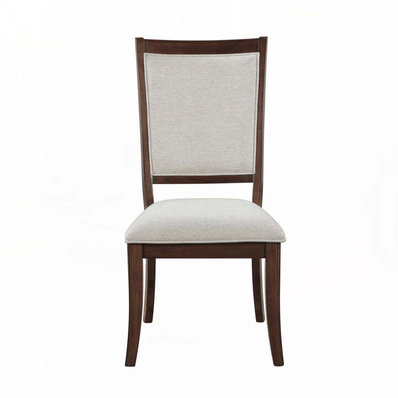 Ensemble de chaises de salle à manger rembourrées en tissu avec accoudoirs, 4 pieds en bois