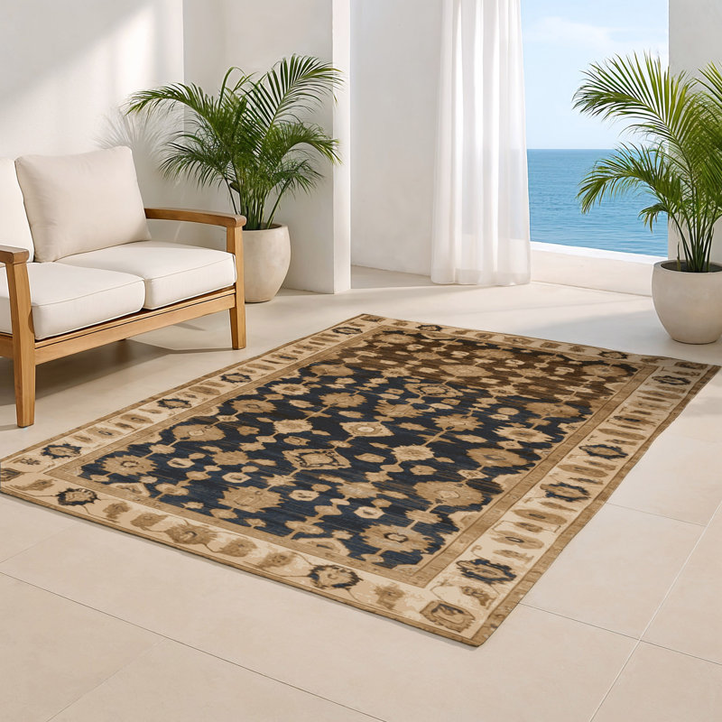 Tapis intérieur et extérieur brun Overdyed, Rectangulaire 2 pi x 3 pi