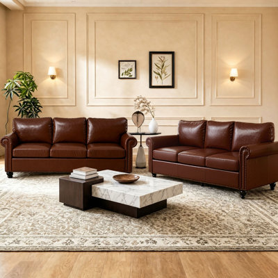 Sandin Traditional Rolled Arm 2 - Piece Living Room Set With Storage