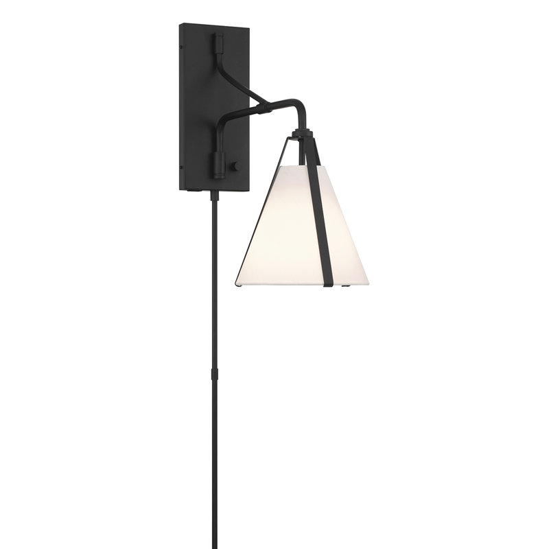 Bergen 1 Light Task Sconce, Black