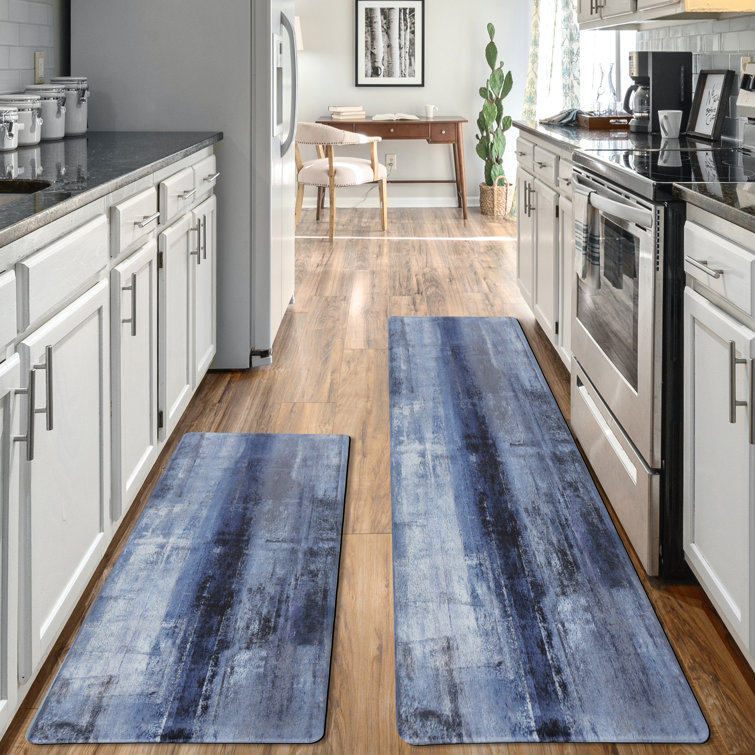 Anti Fatigue Kitchen Mat, 2PCS Cushioned Mats for Kitchen Floor/Laundry  Room/Office, Waterproof Comfort Rugs at Home (17.3'' x 47.2'' + 17.3'' x  29.5'' ) 