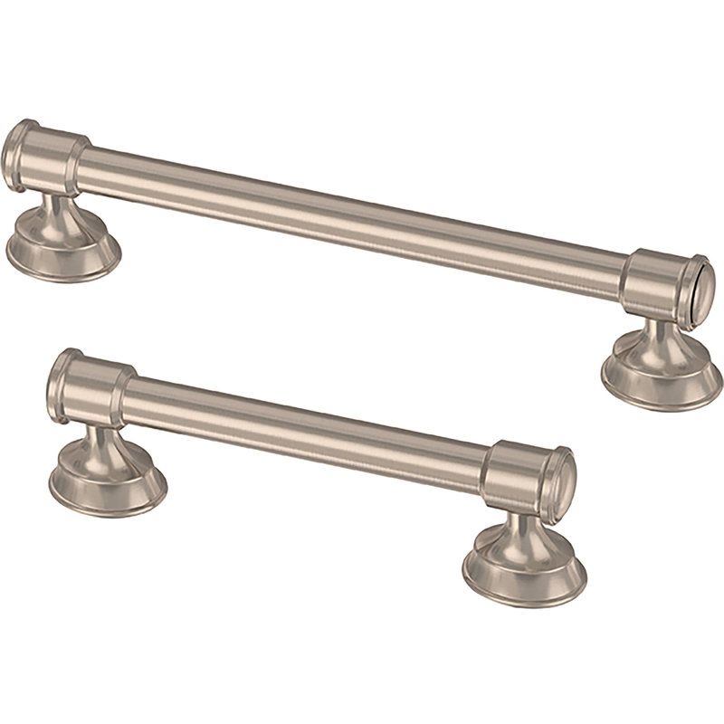Brushed Brass Industrial Bar Pull Handle Set