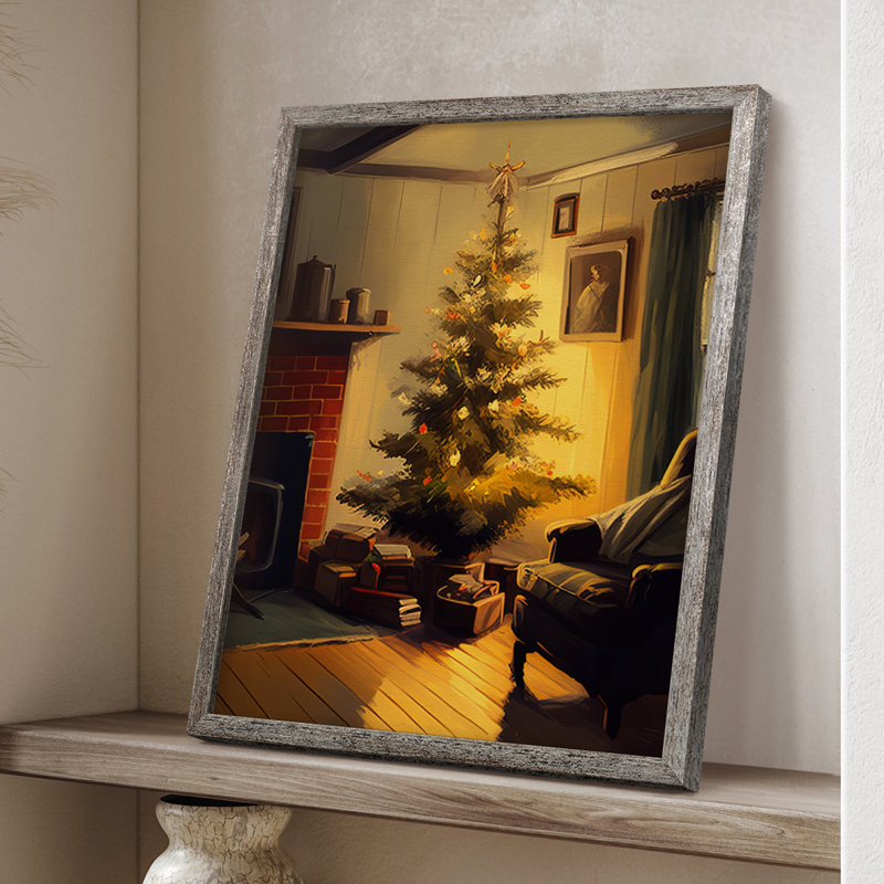«Christmas Holiday Art DCI», reproduction encadrée - bois massif, H 11 po x l 9 po