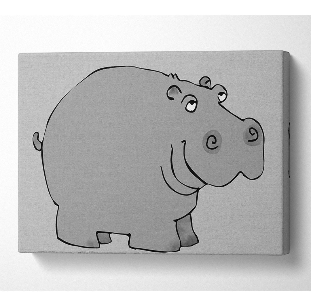 Big Fat Hippo Flieder - Druck