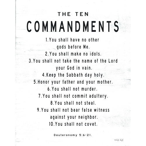 Trinx The Ten Commandments On Canvas Textual Art | Wayfair