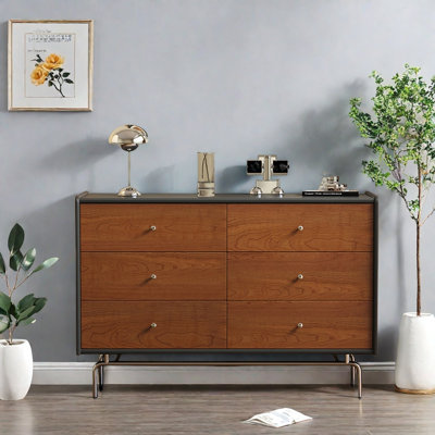 Solid Rubber Wood Console Cabinet