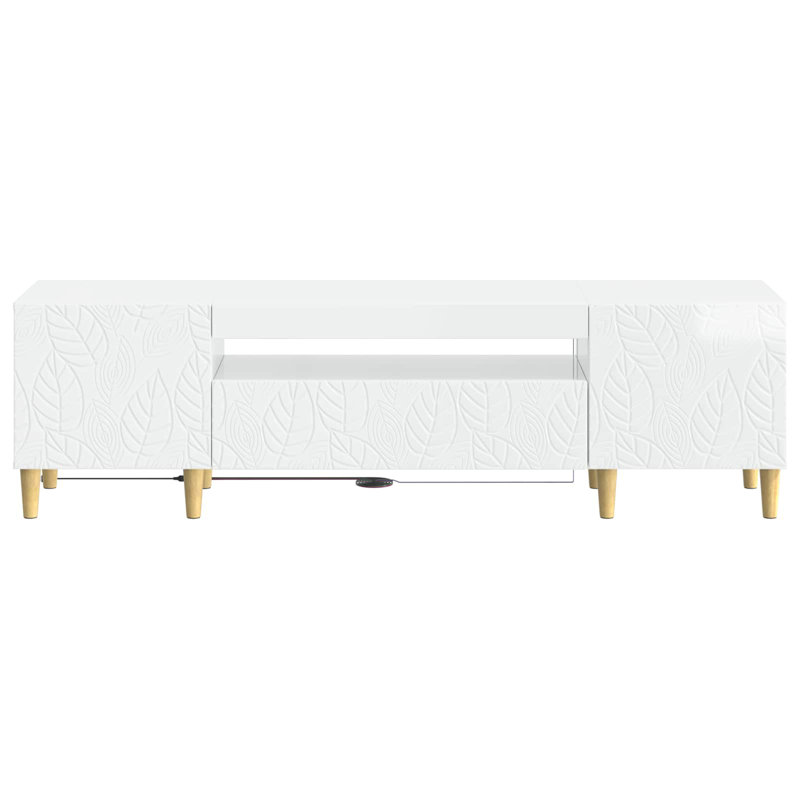 TV Stand for TVs up to 65", High Gloss White