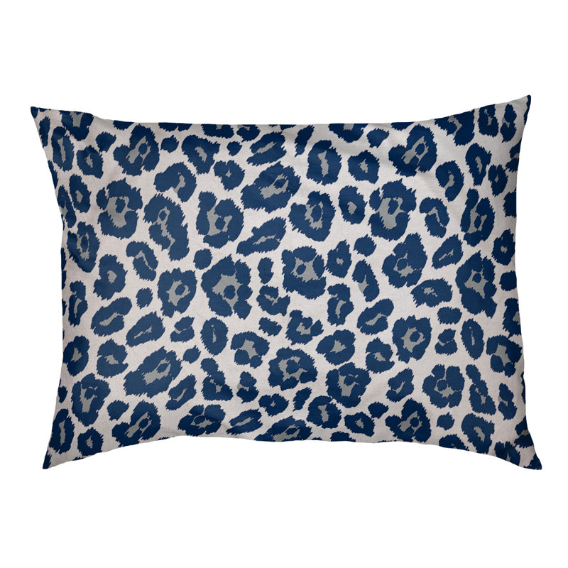 Coussin d'extérieur Indianapolis, Blanc / gris / bleu Speed, Petit (l 18 po x P 28 po x H 4 po)
