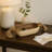 Decorative Wood Accent Tray with Tassels for Coffee Table Decor - Stylish Home Decor Tray for Kitchen Counter, Trinket, or Entryway - 15", Brown