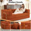 Convertible Sleeper Sofa With Removable Armrests, Corduroy Fabric Sofa Couch, No Assembly Required For Living Room, Dorm, Studio-849271566-854940598