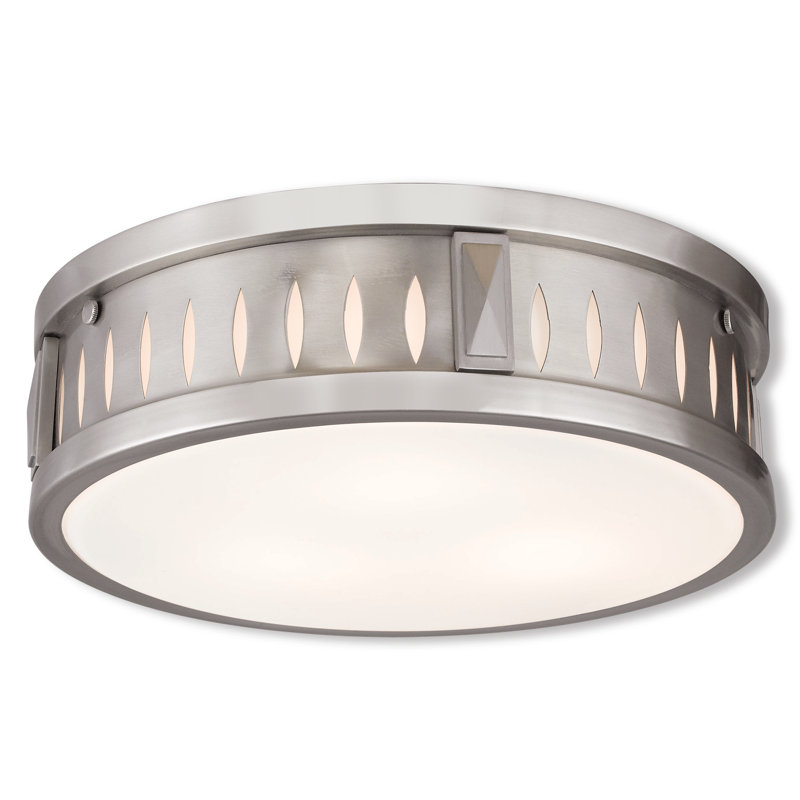 Plafonnier encastré 3 lumières Baudilio, Nickel brossé