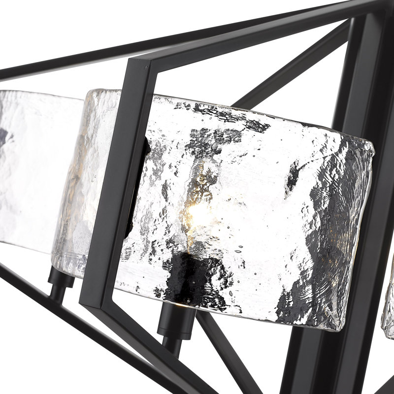 Fennville 6 - Light Steel Dimmable Geometric Chandelier