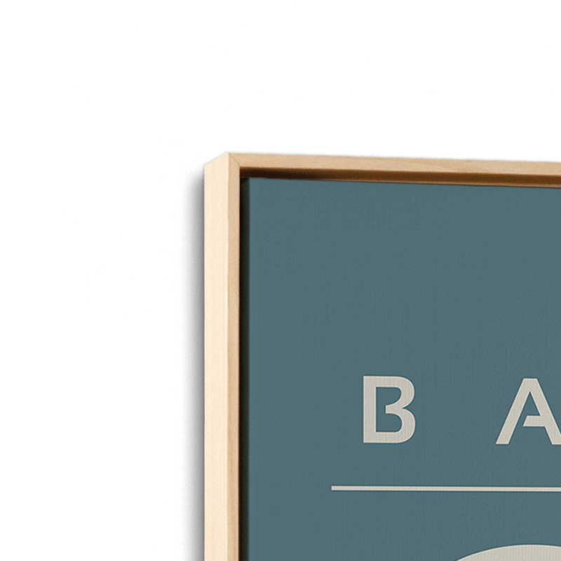 Ensemble rétro et rétro Bauhaus, H 49 po x l 66 po, Cadre américain en érable flottant