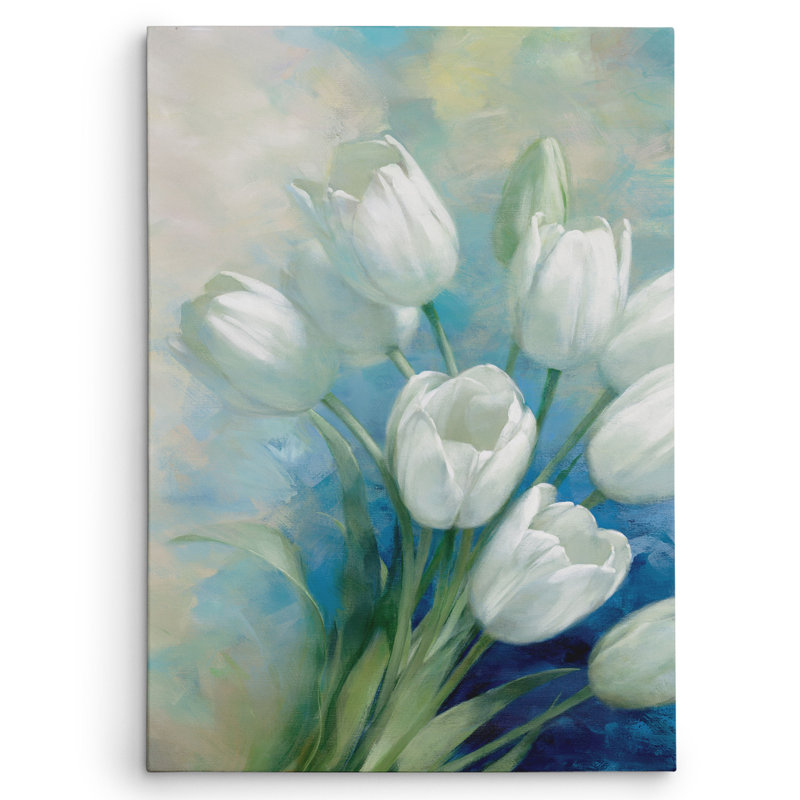 Holland Spring White Tulips Canvas Print, 25" x 33"