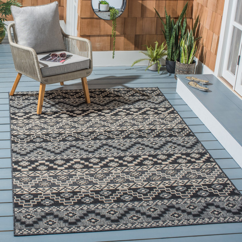 Northpoint Veranda Geometric Indoor/Outdoor Area Rug, Rectangle 5'3" x 7'7"