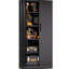 Classeur en métal de 71 pouces de hauteur avec serrure et 4 tablettes, thermolaqué noir, convenant à l'unité de rangement de bureau Pantry-1528048580