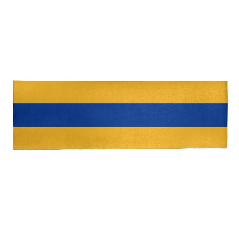 Tapis bleu/jaune, Tapis de couloir 2 pi 6 po x 8 pi