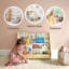 Wood  Kids Bookshelf, 4-tier Front Facing Book Display Shelf 