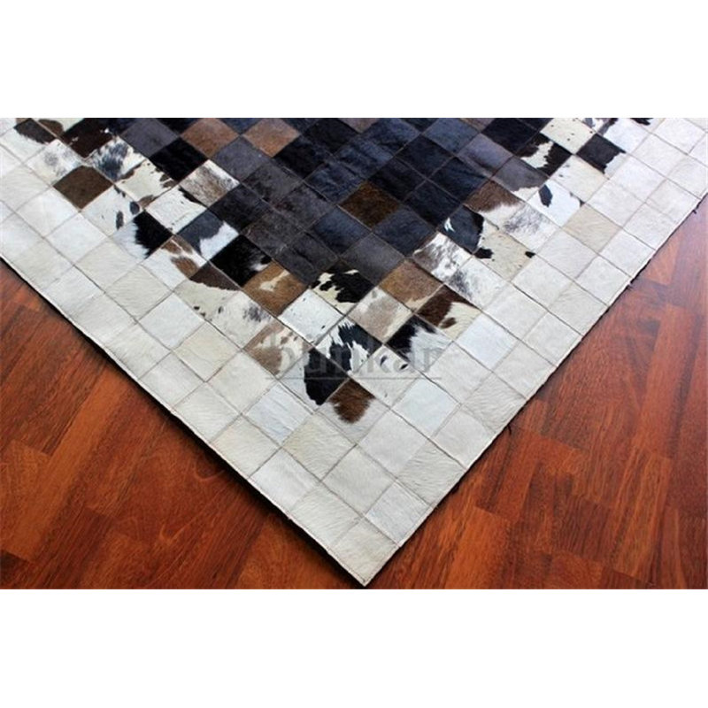 Mckinney Patchwork Cowhide Hand Woven Area Rug, Rectangle 180 x 240cm